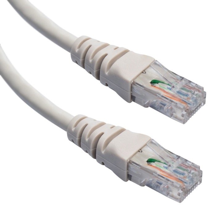 Patch Cord UTP CAT5e 0,5 Metros Gris RJ45 Ethernet