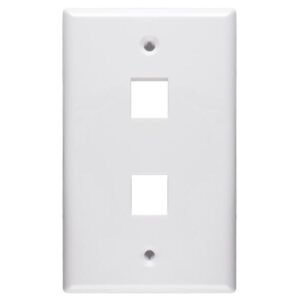 Face plate 2 puestos blanco