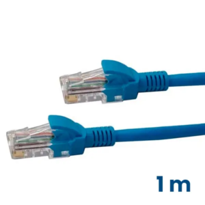 Patch Cord UTP CAT6 1 Metro Azul RJ45 Gigabit Ethernet