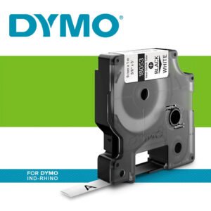 Cinta Termocontraíble DYMO Rhino 18053 9 mm Negro sobre Blanco