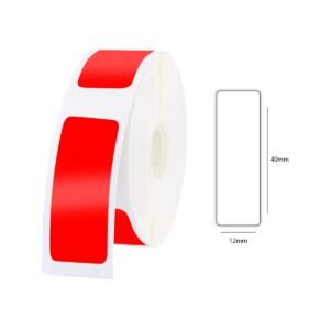 Cinta para Rotuladora Portátil NIIMBOT D110 12 x 40 mm Roja