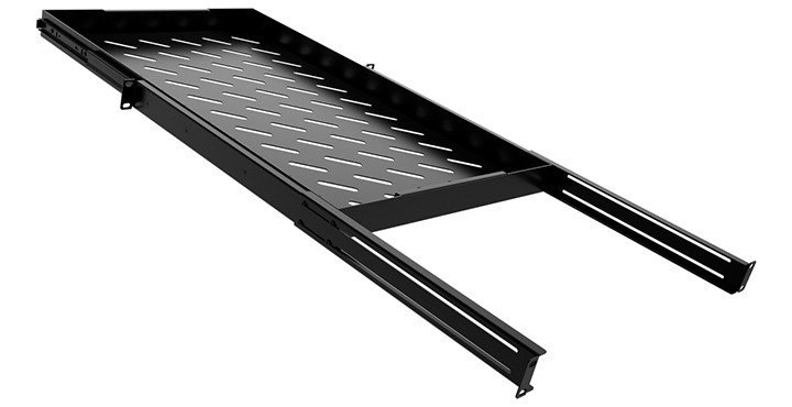 Bandeja Rack 19” 1U Fija Ajustable 30-45 cm para Gabinetes de Red - Imagen 2