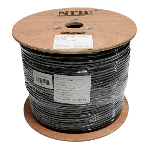 Cable FTP CAT6 305 Metros 23AWG CCA PVC Negro Atlanticsware - Imagen 2