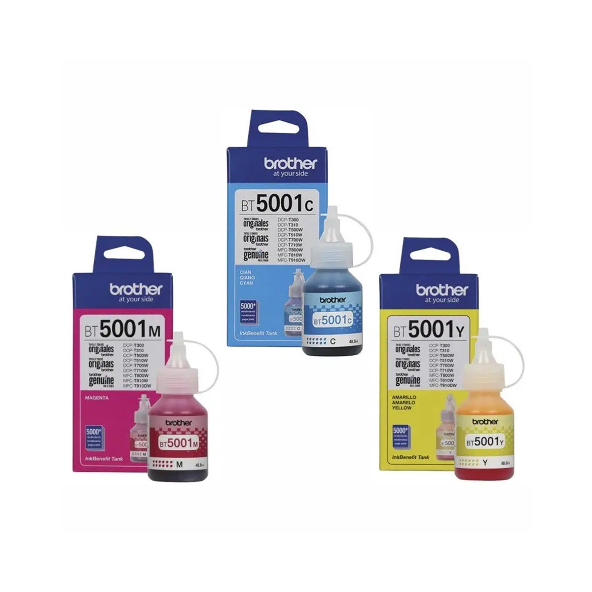 Pack de 3 Tintas de Colores Brother BT5001 Original - Imagen 4