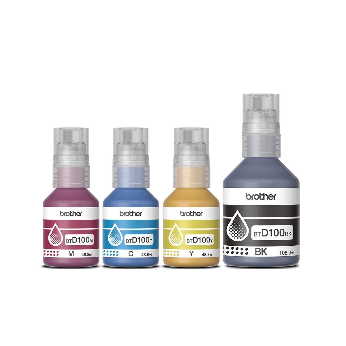 Kit de Tintas Brother BTD100CMYK - Cian, Magenta, Amarillo y Negro - Imagen 2