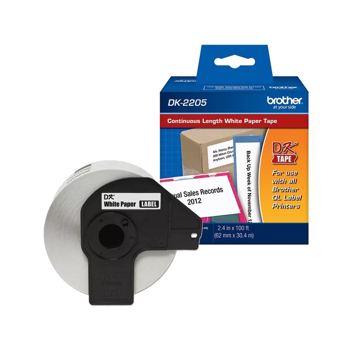 Etiqueta Continua Brother DK-2205 para Impresoras QL 62 mm x 30,48 m - Imagen 3