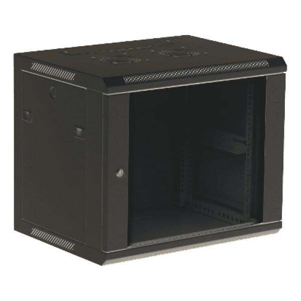Gabinete Mural 9U 19” 60 x 60 x 50 cm para Equipos de Redes