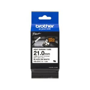 Cinta Termocontraíble Original Brother HSe-251E Negro sobre Blanco 21 mm