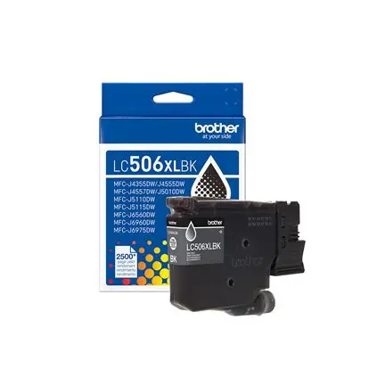 Tinta Negra Brother LC506XLBK Alto Rendimiento para MFC-J6960DW