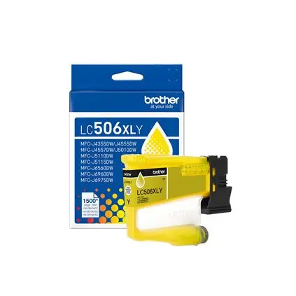 Tinta Amarilla Brother LC506XLY Alto Rendimiento para MFC-J6960DW