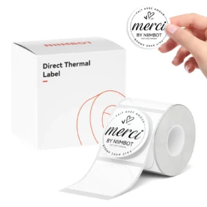 Cinta de Etiquetas Redondas NIIMBOT Serie B 31 x 31 mm Blanca