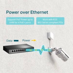 Switch tp-link TL-SG1008P de 8 Puertos Gigabit con 4 Puertos Poe