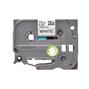 Cinta Rotuladora Brother TZe231 Negro sobre Blanco 12 mm Laminada