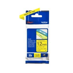 Cinta Rotuladora Brother TZe-631 Negro sobre Amarillo 12 mm x 8 m Laminada Original