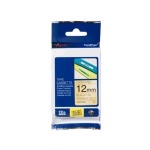 Cinta Laminada Brother TZe-PR831 Negro sobre Dorado Premium 12 mm x 8 m Original