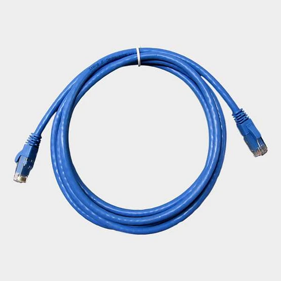 Patch Cord UTP CAT6 0,5 Metros Azul RJ45 Gigabit Ethernet - Imagen 2