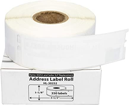 Rollo de Etiquetas Compatible BETCKEY para DYMO 30252 – 28 x 89 mm – 350 Etiquetas