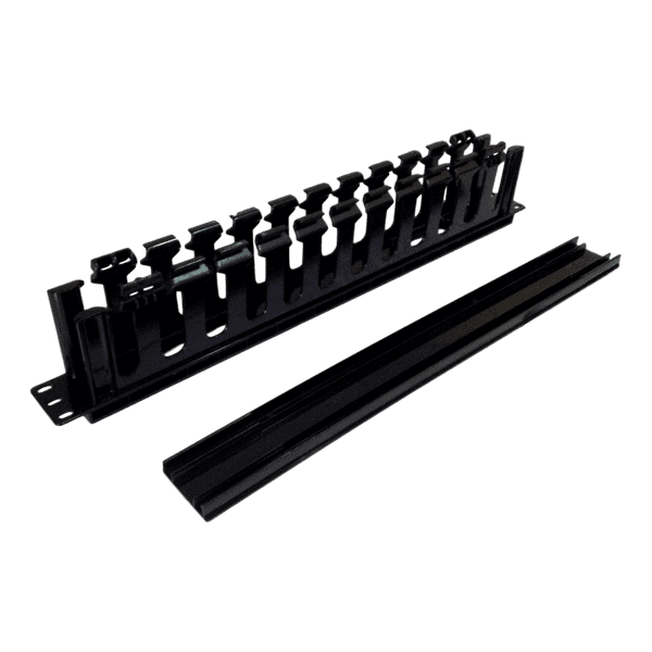 Organizador de Cables Horizontal 2U Plástico 19 Pulgadas para Rack