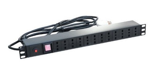 Zapatilla Eléctrica para Rack 12 Posiciones 10A PDU 19”