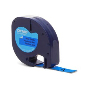 Cinta Rotuladora DYMO LetraTag Azul 12mm x 4m – Etiquetas Resistentes y Precisas