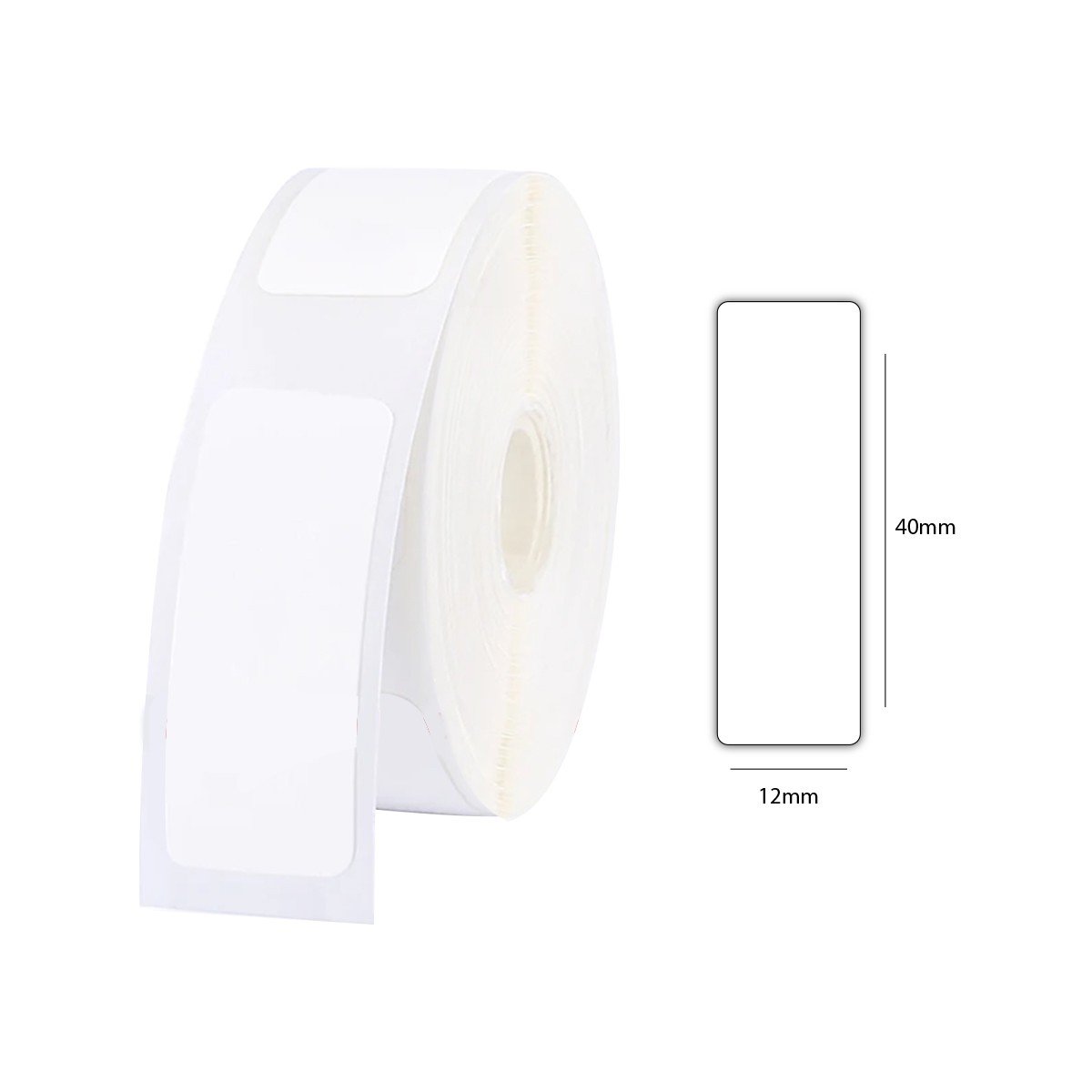 Cinta Rotuladora Niimbot D110 12x40mm Blanca Adhesiva - Imagen 2