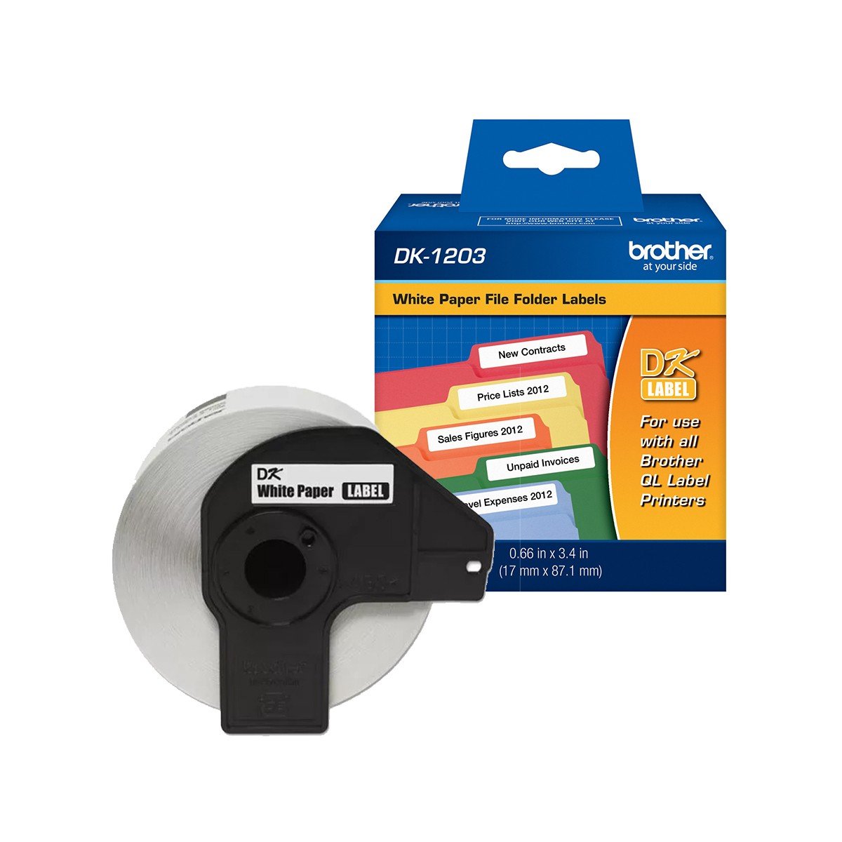 Etiqueta Adhesiva Brother DK-1203 17 mm x 87,1 mm Original - Imagen 3