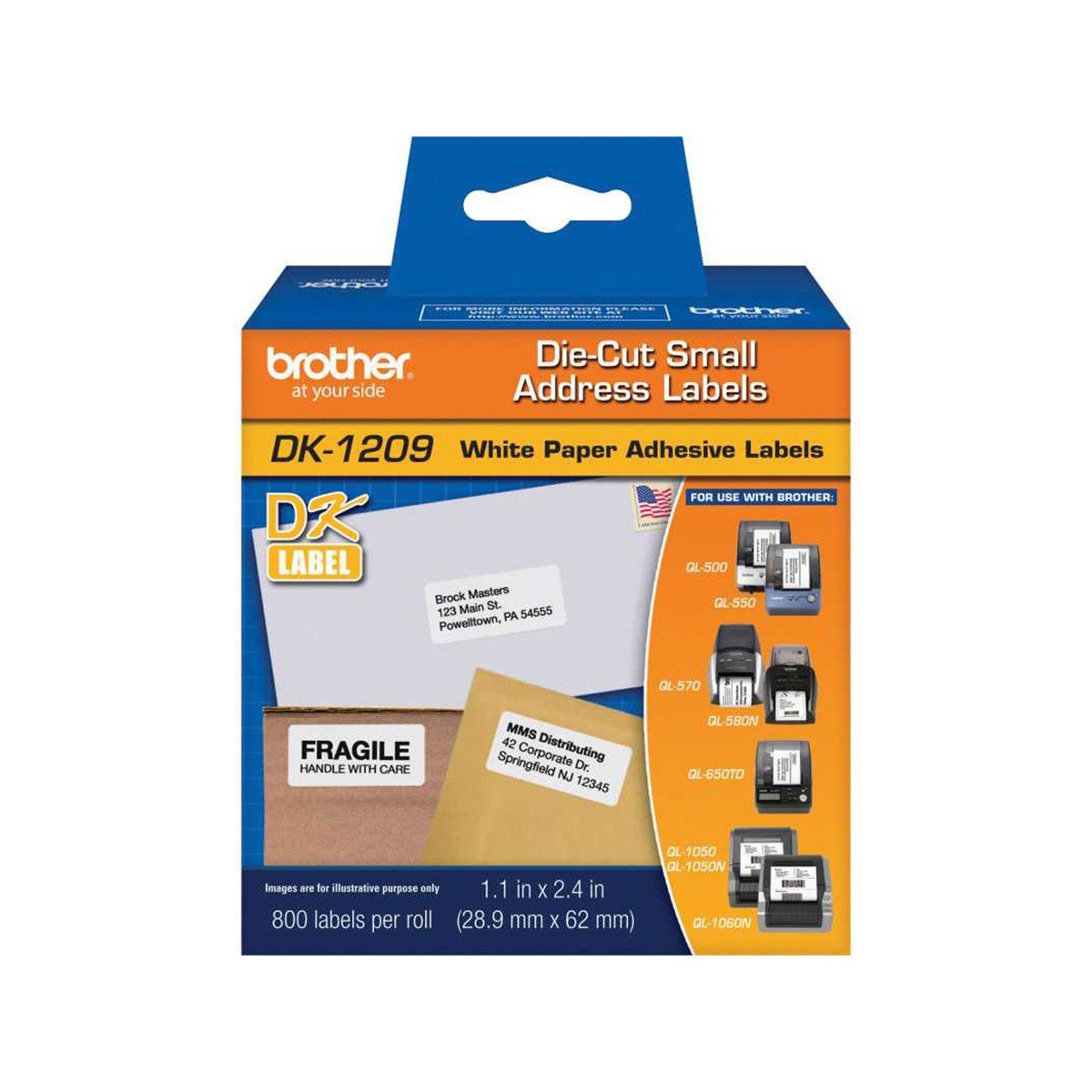 Etiquetas Brother DK-1209 29 x 62 mm 800 unidades