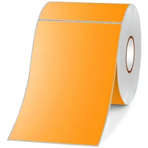 Etiqueta Térmica Naranja 70 x 100 mm – Rollo de 500 Etiquetas