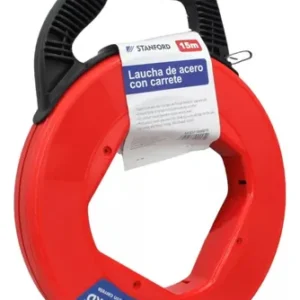 Laucha Pasacables de Acero con Carrete 15 Metros Stanford F-SM8015