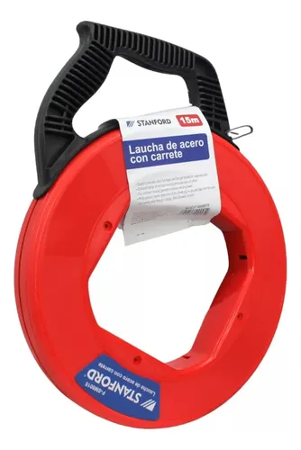 Laucha Pasacables de Acero con Carrete 15 Metros Stanford F-SM8015