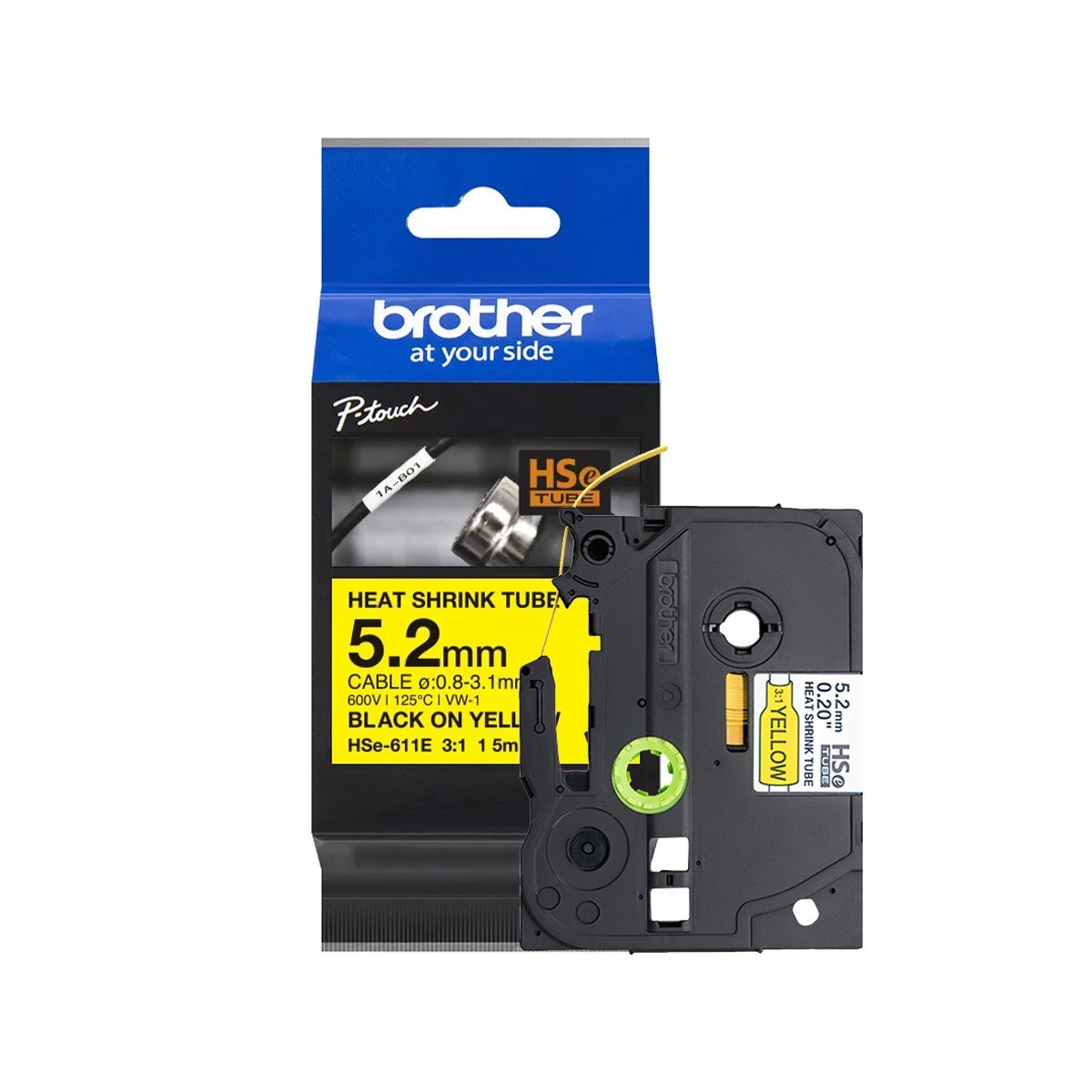Cinta rotuladora Brother termocontraible HSE611E - Imagen 2