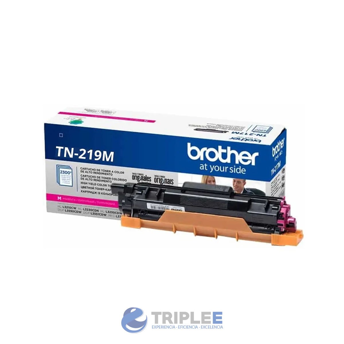Tóner Original Brother TN-219M Magenta Rendimiento Estándar