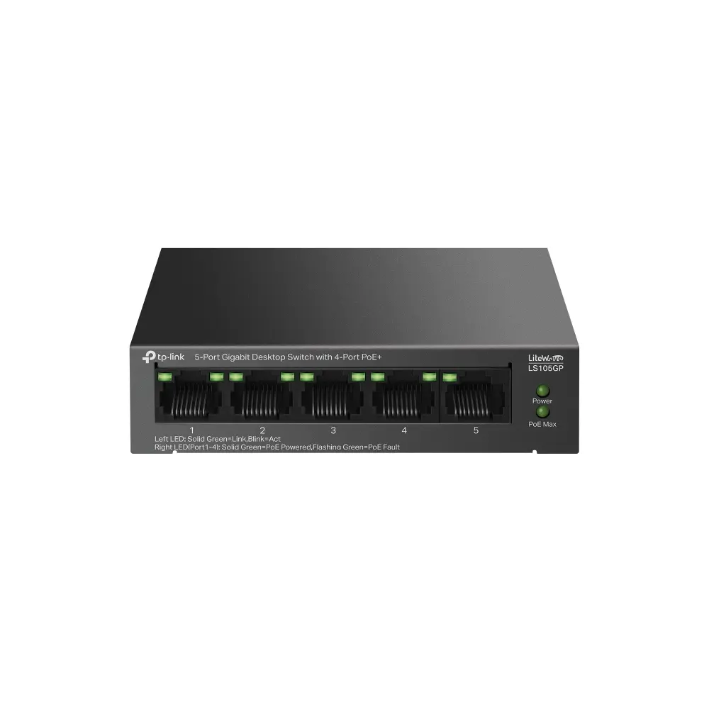Switch Gigabit TP-Link LS105GP PoE+ 5 Puertos 65 W - Imagen 2