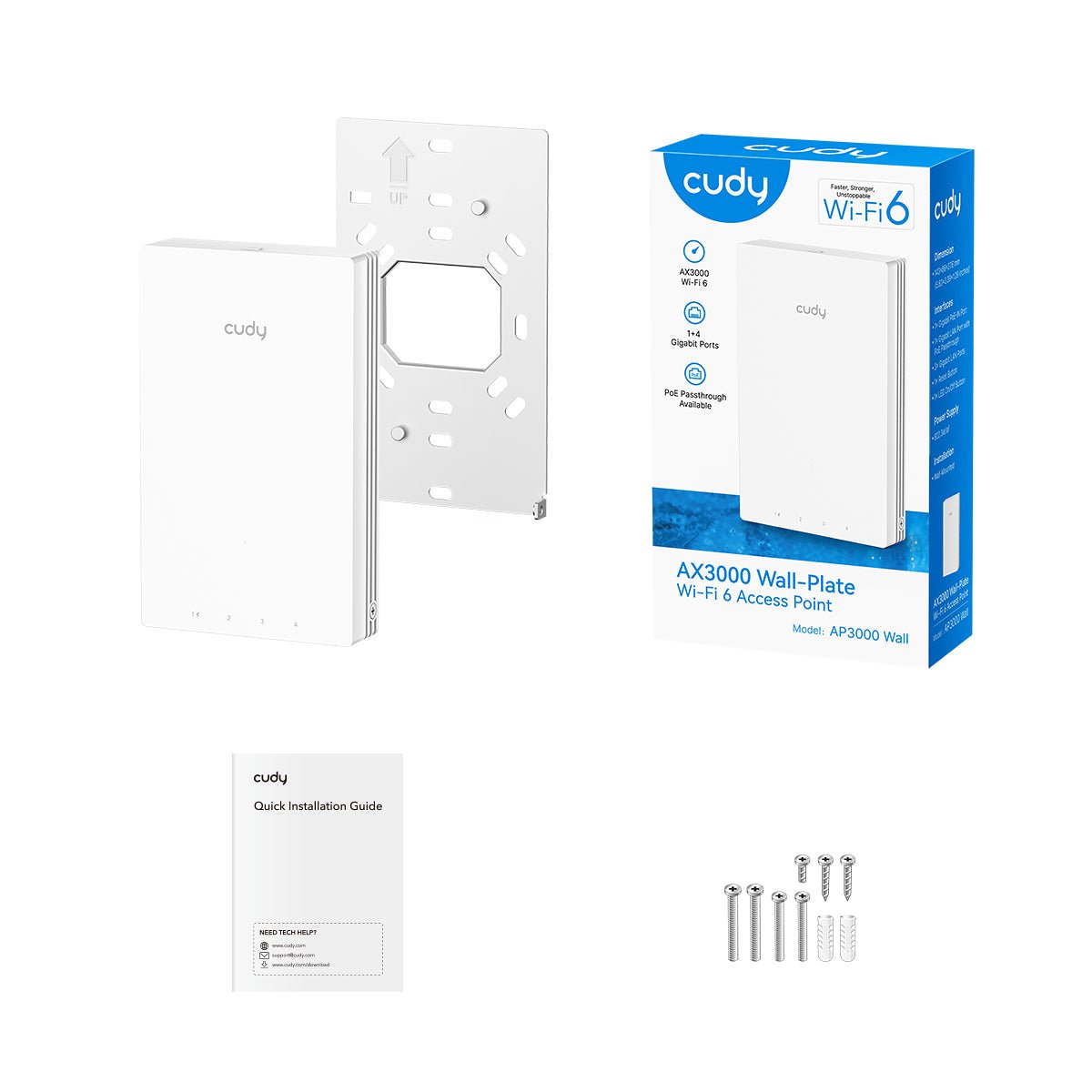 Access Point de Pared Cudy AP3000 Wall AX3000 Wi-Fi 6 - Imagen 5