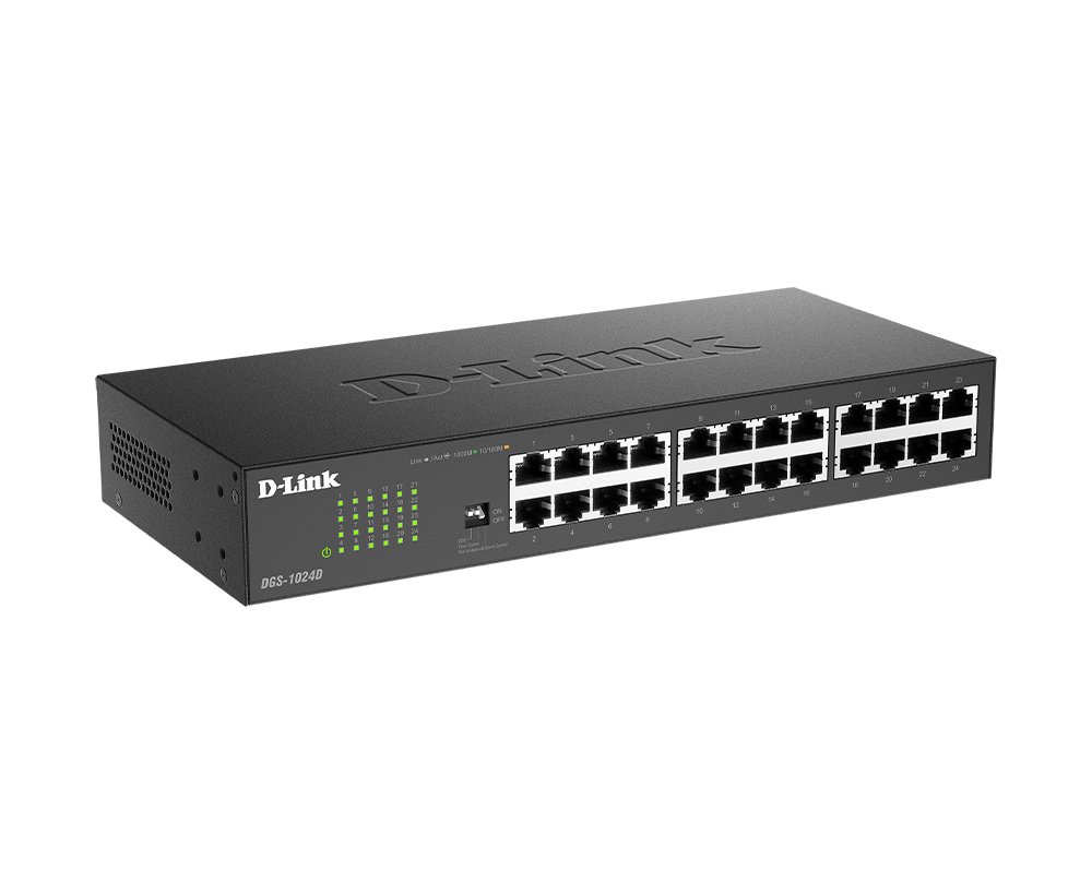 Switch D-Link DGS-1024D 24 Puertos Gigabit 10/100/1000 Mbps Escritorio / Rack - Imagen 2