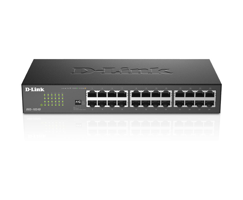 Switch D-Link DGS-1024D 24 Puertos Gigabit 10/100/1000 Mbps Escritorio / Rack