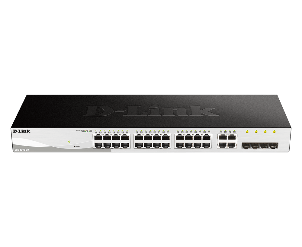 Switch Smart Administrable D-Link DGS-1210-28 24 Puertos Gigabit + 4 Puertos Combo RJ45/SFP