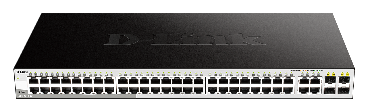 48 puertos Gigabit + 4 puertos Combo RJ45/SFP dlink DGS-1210-52