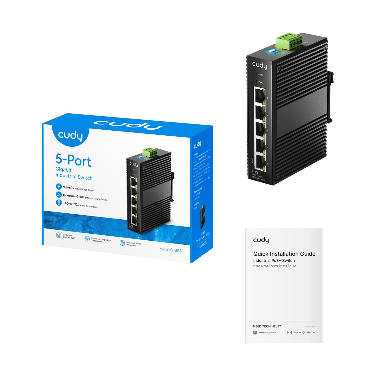 Switch Industrial Cudy IG1005 5 Puertos Gigabit - Imagen 3