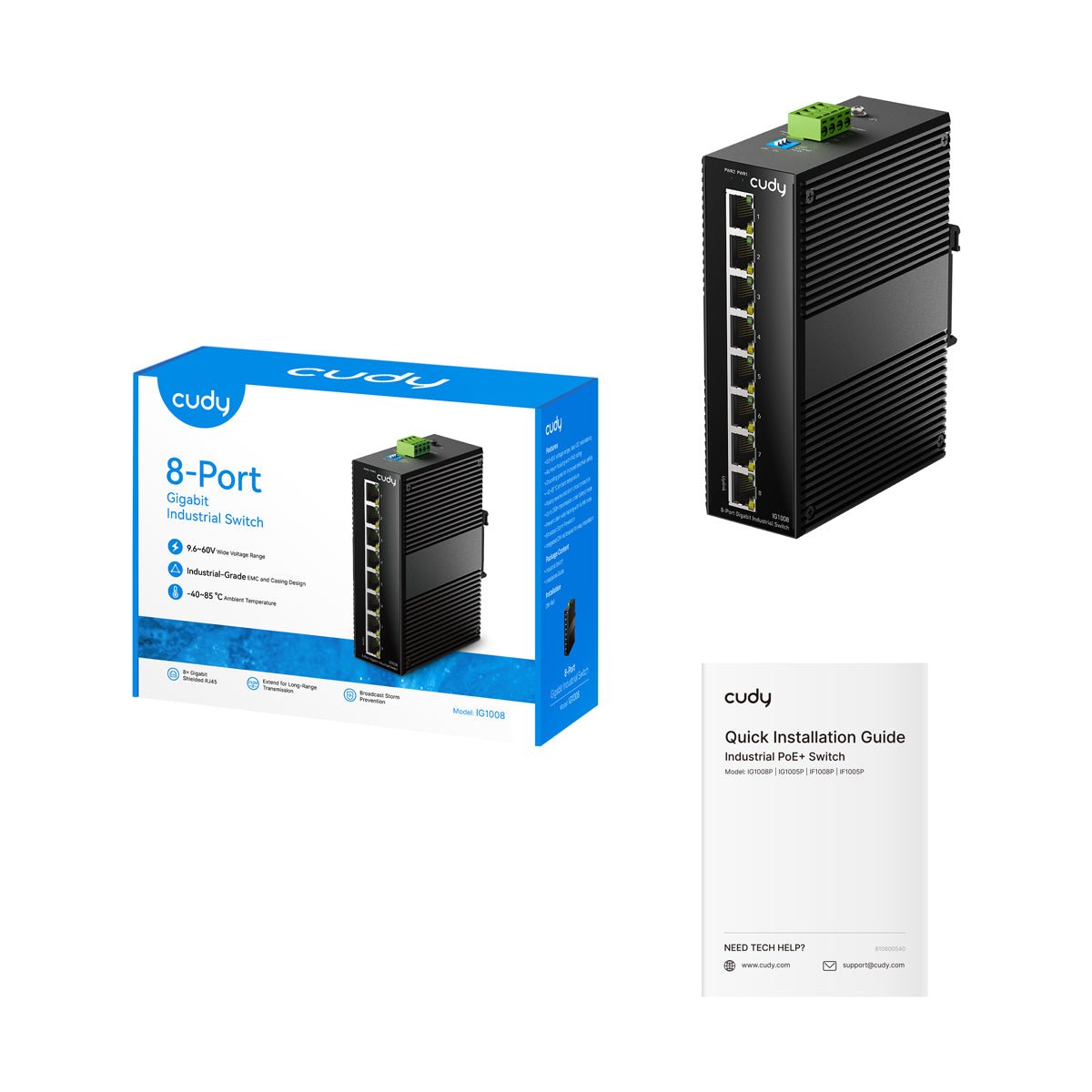 Switch Industrial Cudy IG1008 8 Puertos Gigabit - Imagen 3