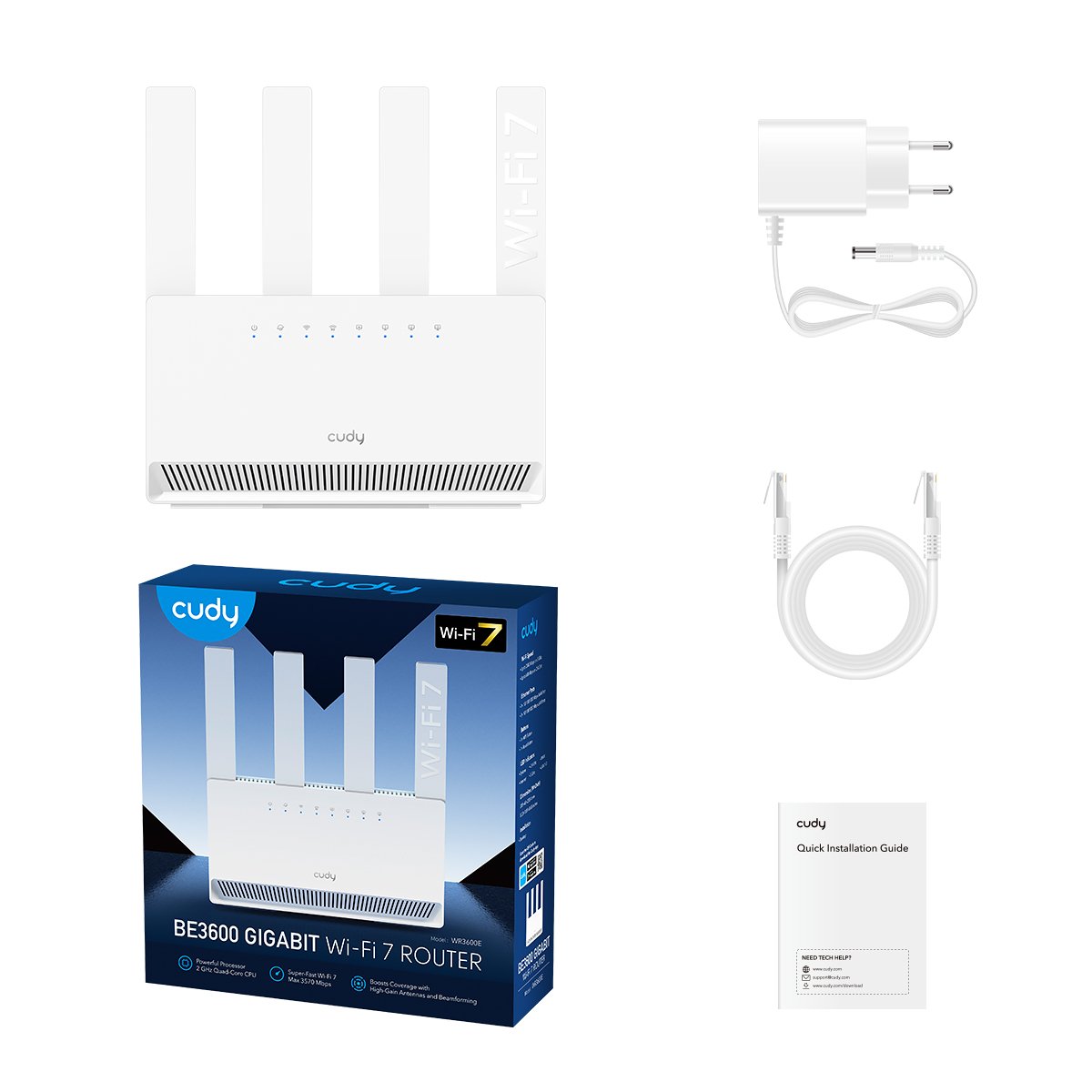 Router Mesh Cudy WR3600E BE3600 Gigabit Wi-Fi 7 - Imagen 3